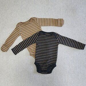 Carter's Newborn Onesie Set - Tan & Black